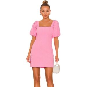 x REVOLVE Tuscany Linen Dress in Bubblegum